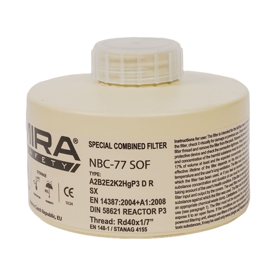 Mira Safety CBRN Gas Mask Filter NBC77 SOF 40mm Thread Canister Sandstone Outdoor Tactical Australia