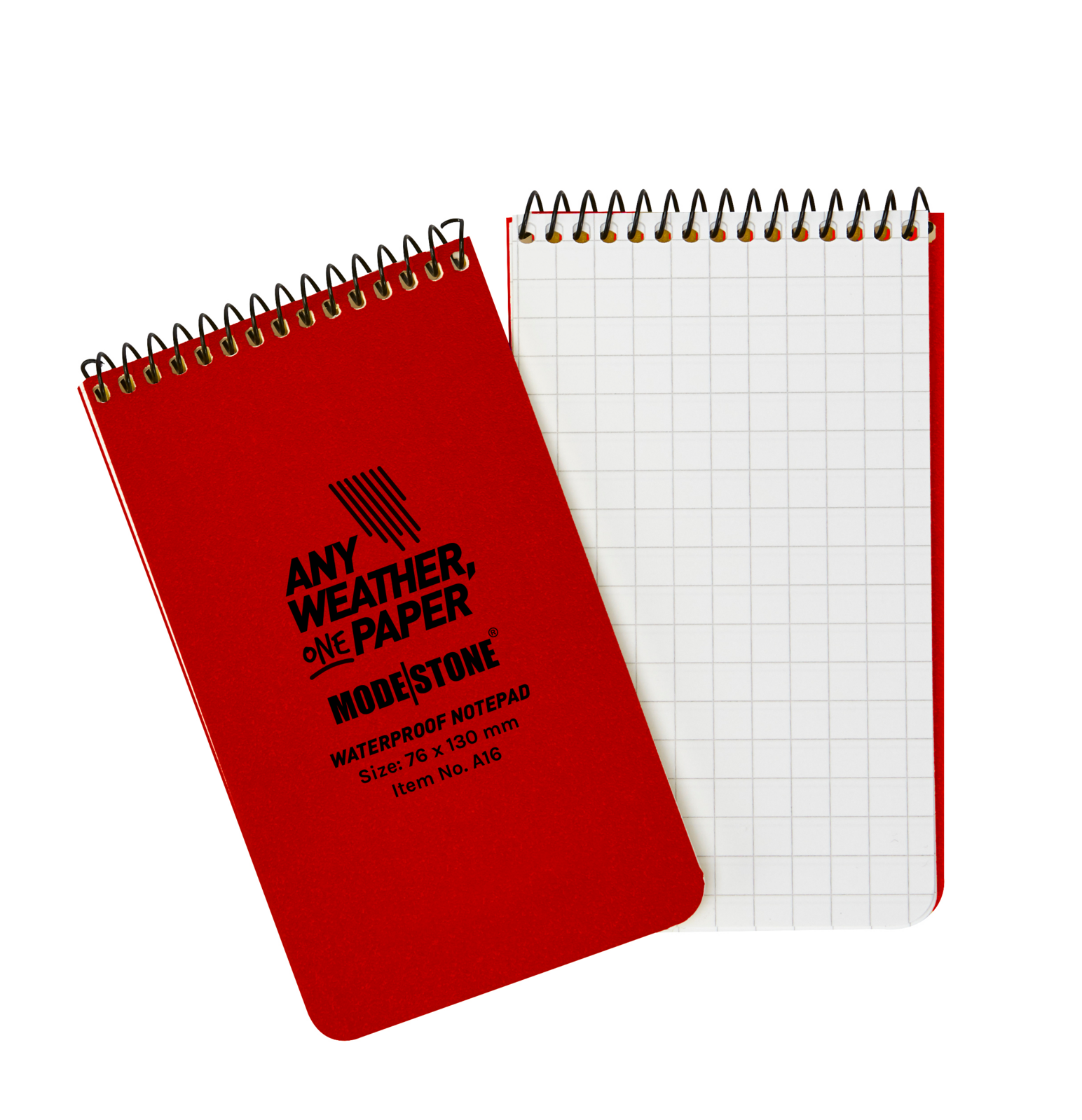 Modestone A15 Top Spiral Notepad 76x130mm 50 Sheets Red Outdoor Tactical Australia