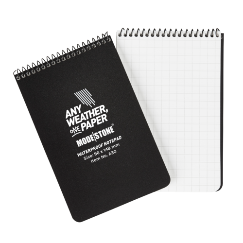 Modestone A30 Top Spiral Notepad 96x148mm 50 Sheets Black Outdoor Tactical Australia