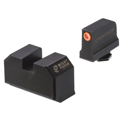 Night Fision Optics Ready Stealth Lower 1/3rd Night Sight Set for Glock 17/19/34 w/ RMR/507C/SRO/ACRO Orange Front/Blank Rear Outdoor Tactical Australia