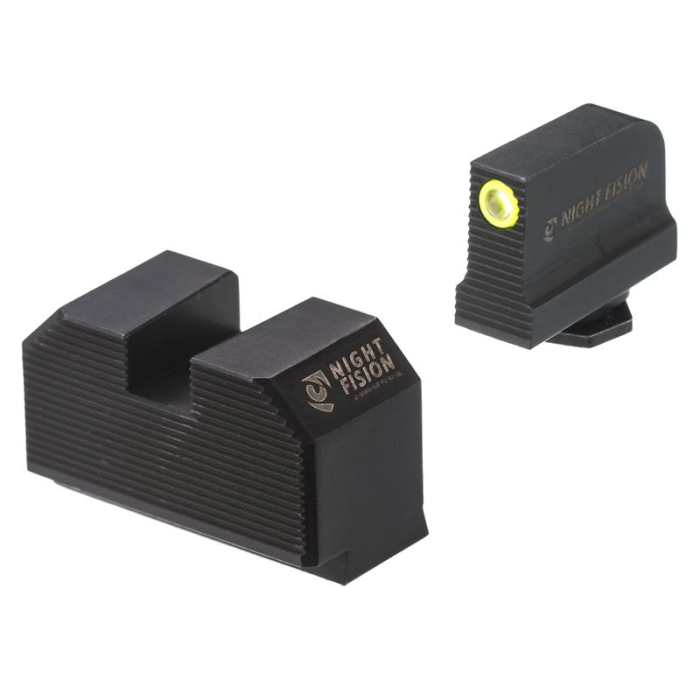 Night Fision Optics Ready Stealth Lower 1/3rd Night Sight Set for Glock 17/19/34 w/ RMR/507C/SRO/ACRO Yellow Front/Blank Rear Outdoor Tactical Australia
