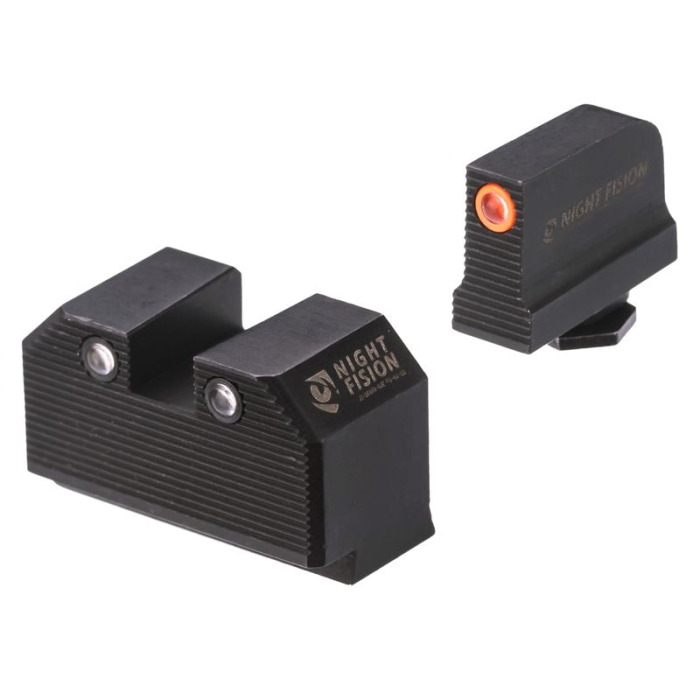 Night Fision Optics Ready Stealth Lower 1/3rd Night Sight Set for Glock 17/19/34 w/ RMR/507C/SRO/ACRO Orange Front Outdoor Tactical Australia