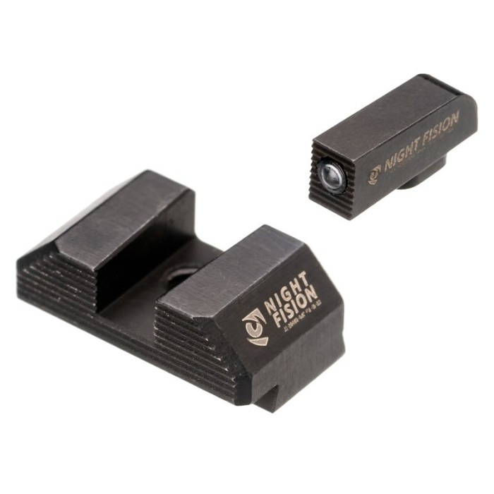 Night Fision Optics Ready Stealth Night Sight Set for Glock 19/17/45/23 w/ Holosun SCS - Black Front/Blank Rear Outdoor Tactical Australia