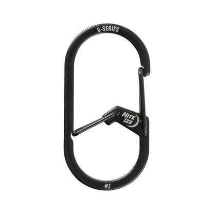 Nite Ize G-Series Dual Chamber Carabiner #2 Black Outdoor Tactical Australia
