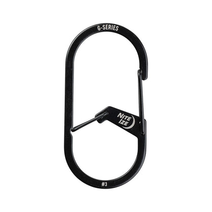Nite Ize G-Series Dual Chamber Carabiner #3 Black Outdoor Tactical Australia