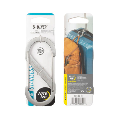 Nite Ize S-Biner Dual Carabiner Stainless Steel #5 Single Stainless Steel Outdoor Tactical Australia