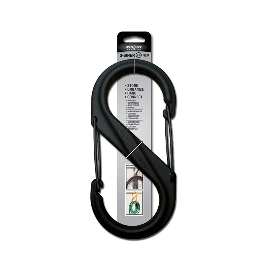 Nite Ize S-Biner Plastic #10 Black with Black Gates Outdoor Tactical Australia