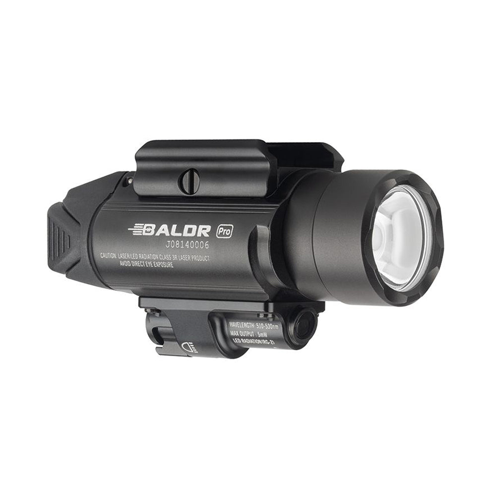 Olight BALDR Pro 1350 Lumen Rail Mount Light with Green Laser Black Outdoor Tactical Australia