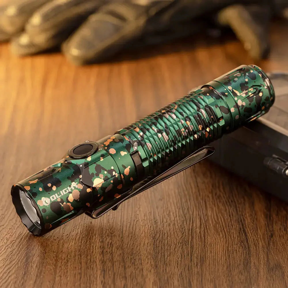 Olight Warrior 3S 2300 Lumens Tactical Torch Green Camouflage Outdoor Tactical Australia