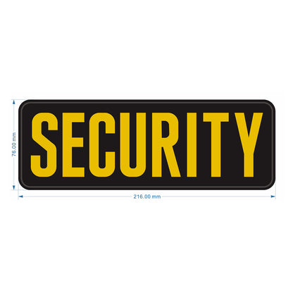 Outback Tactical 3D PVC Rubberised SECURITY Patches Various Sizes and Colours Large (216mm x 76mm) Yellow Outdoor Tactical Australia