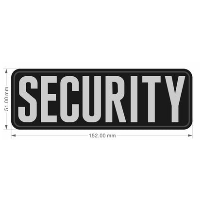 Outback Tactical 3D PVC Rubberised SECURITY Patches Various Sizes and Colours Medium (152mm x 51mm) White Outdoor Tactical Australia