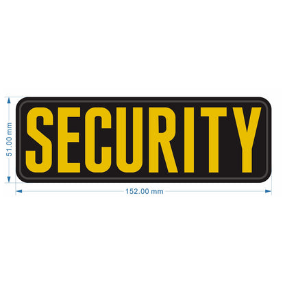 Outback Tactical 3D PVC Rubberised SECURITY Patches Various Sizes and Colours Medium (152mm x 51mm) Yellow Outdoor Tactical Australia
