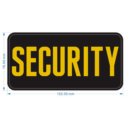 Outback Tactical 3D PVC Rubberised SECURITY Patches Various Sizes and Colours Medium Tall (152mm x 76mm) Yellow Outdoor Tactical Australia