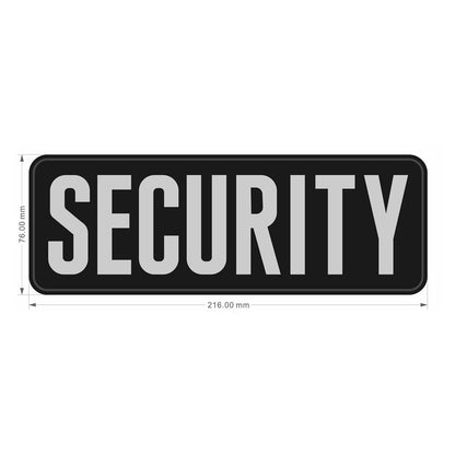 Outback Tactical 3D PVC Rubberised SECURITY Patches Various Sizes and Colours Large (216mm x 76mm) White Outdoor Tactical Australia