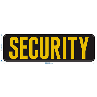 Outback Tactical 3D PVC Rubberised SECURITY Patches Various Sizes and Colours X-Large (254mm x 76mm) Yellow Outdoor Tactical Australia