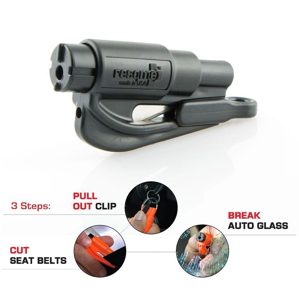 ResQme Rescue and Escape Tool with Glass Breaker and Seat Belt Cutter Outdoor Tactical Australia