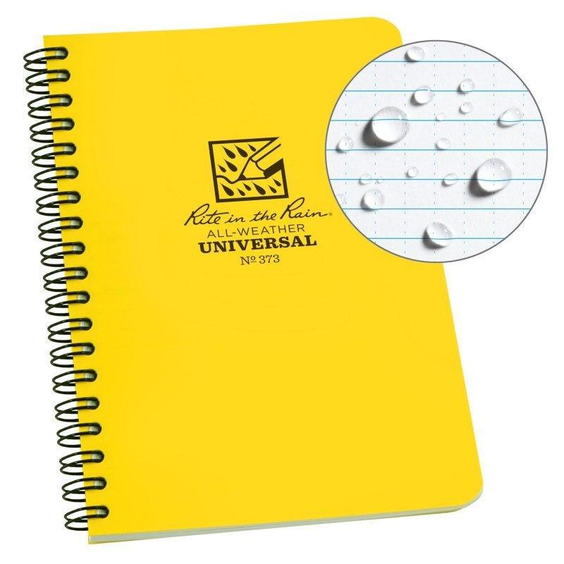Rite in the Rain No373 Side Spiral Notebook Universal Yellow Outdoor Tactical Australia