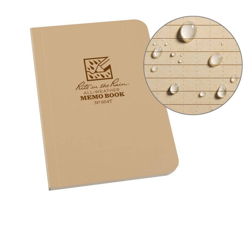 Rite in the Rain No754 Soft Cover Book Pocket Memo Tan Outdoor Tactical Australia