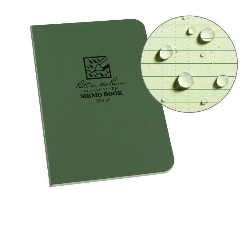 Rite in the Rain No954 Soft Cover Book Pocket Memo Green Outdoor Tactical Australia