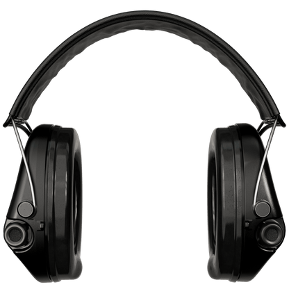 Sordin Supreme Pro-X Electronic Hearing Protection - Black Leather Headband Black Cup Colour Outdoor Tactical Australia