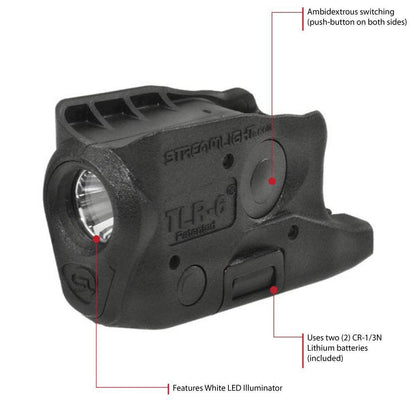 Streamlight TLR-6 for Glock 42/43 100-Lumens without Laser Tactical Weapon Light Outdoor Tactical Australia