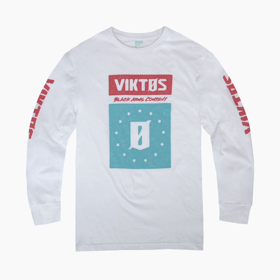 VIKTOS Patriot Block Long Sleeve Tee White Small Outdoor Tactical Australia