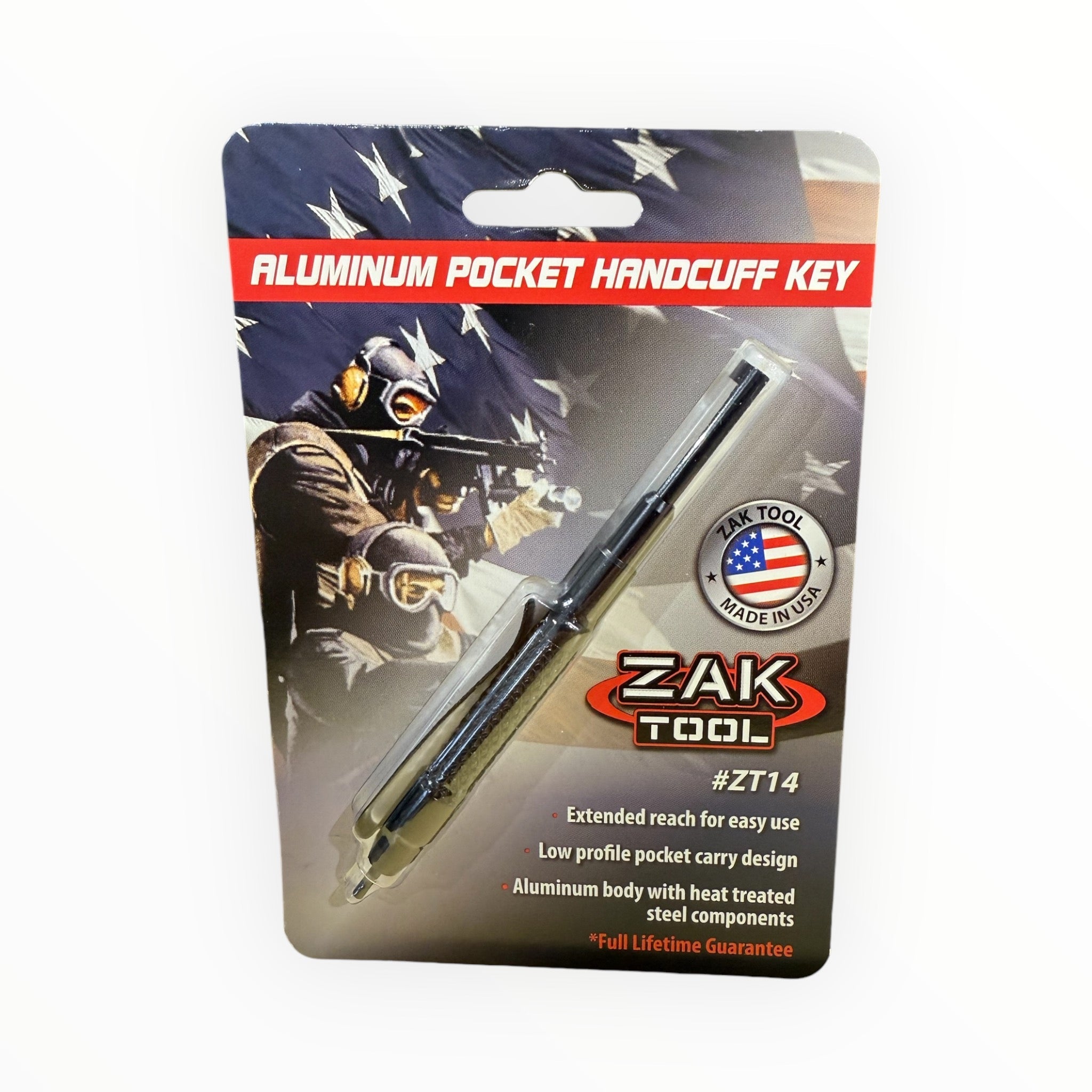Zak Tool Aluminium Pocket Handcuff Key Black Outdoor Tactical Australia